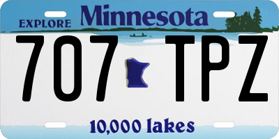 MN license plate 707TPZ