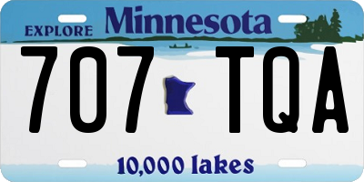 MN license plate 707TQA