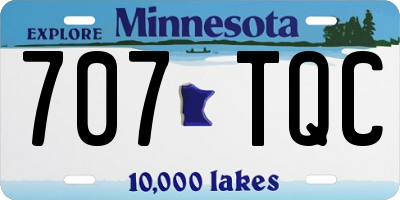 MN license plate 707TQC
