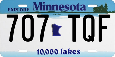 MN license plate 707TQF