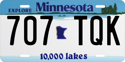 MN license plate 707TQK