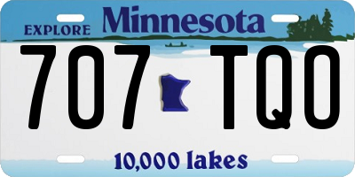 MN license plate 707TQO