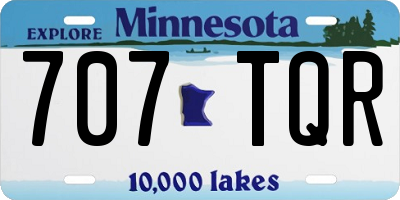 MN license plate 707TQR
