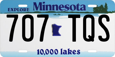 MN license plate 707TQS