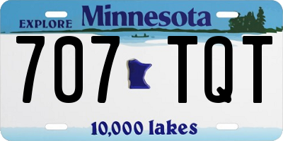 MN license plate 707TQT