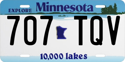 MN license plate 707TQV