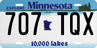 MN license plate 707TQX