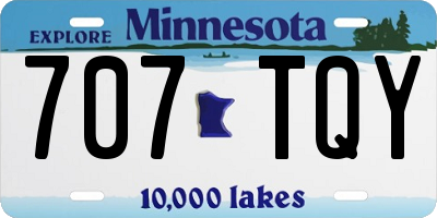 MN license plate 707TQY