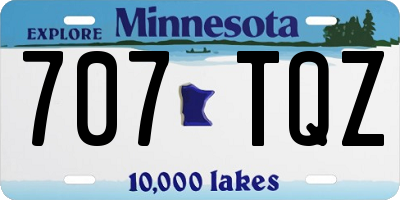 MN license plate 707TQZ