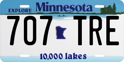 MN license plate 707TRE