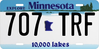 MN license plate 707TRF