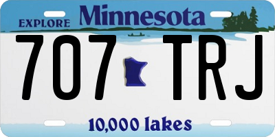 MN license plate 707TRJ