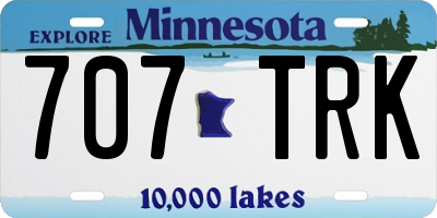 MN license plate 707TRK