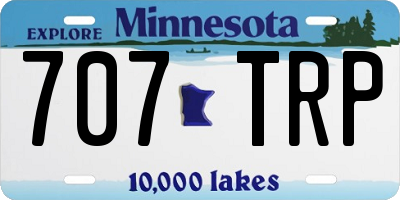 MN license plate 707TRP