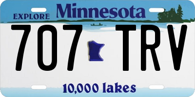 MN license plate 707TRV