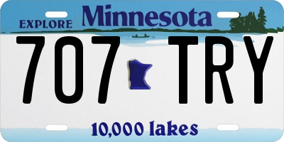 MN license plate 707TRY