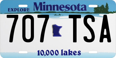 MN license plate 707TSA