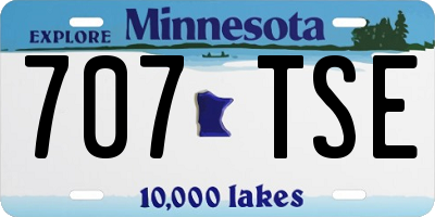 MN license plate 707TSE