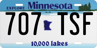 MN license plate 707TSF