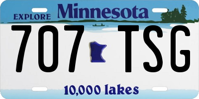 MN license plate 707TSG