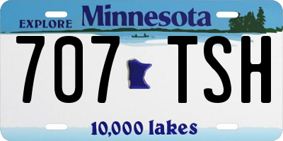 MN license plate 707TSH