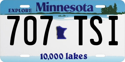MN license plate 707TSI