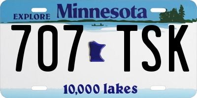 MN license plate 707TSK