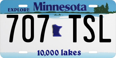 MN license plate 707TSL