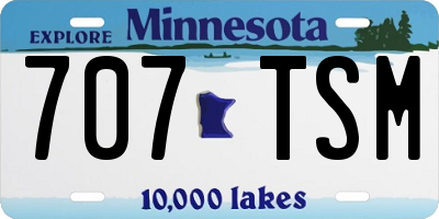MN license plate 707TSM