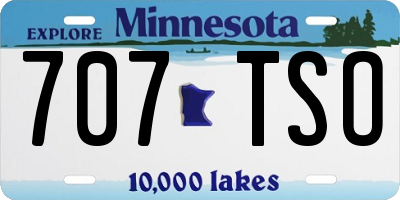 MN license plate 707TSO