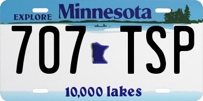 MN license plate 707TSP