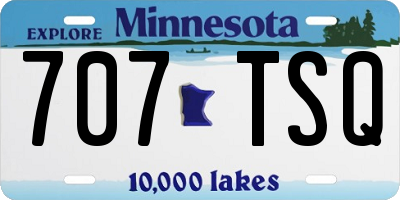 MN license plate 707TSQ