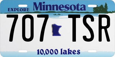 MN license plate 707TSR