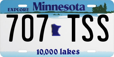 MN license plate 707TSS