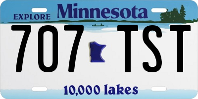 MN license plate 707TST