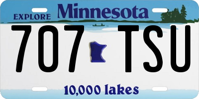 MN license plate 707TSU