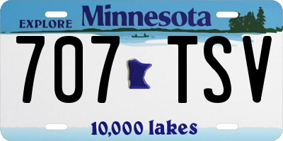 MN license plate 707TSV