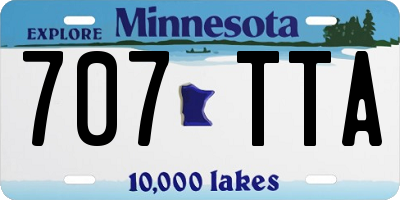 MN license plate 707TTA