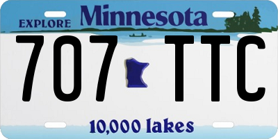 MN license plate 707TTC