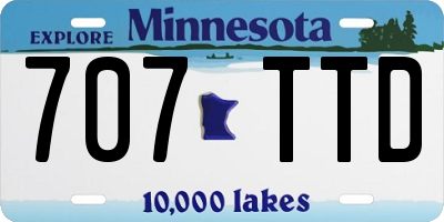 MN license plate 707TTD