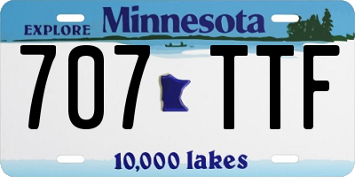 MN license plate 707TTF