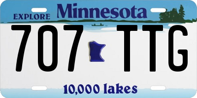 MN license plate 707TTG