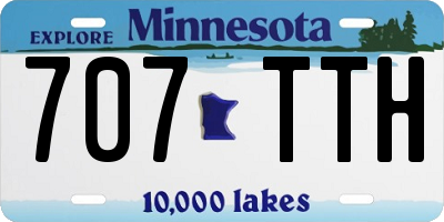 MN license plate 707TTH