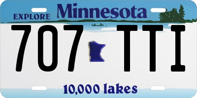 MN license plate 707TTI