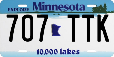 MN license plate 707TTK