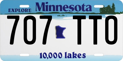 MN license plate 707TTO