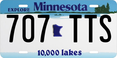 MN license plate 707TTS