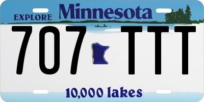 MN license plate 707TTT