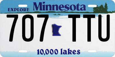 MN license plate 707TTU