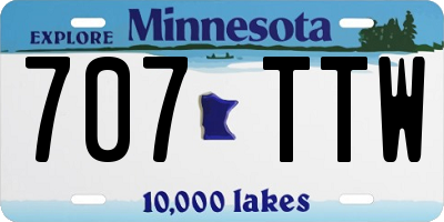 MN license plate 707TTW